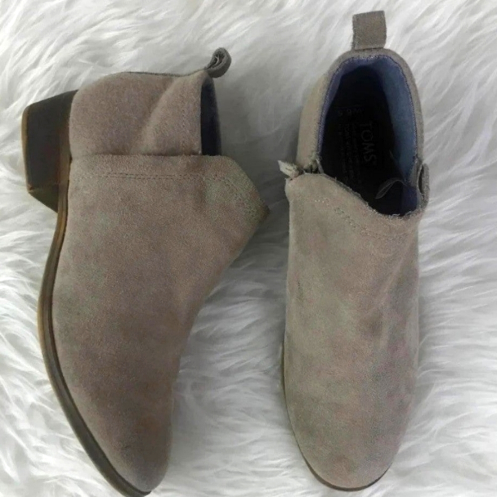 Tom's Taupe Ankle Boots Size 5.5